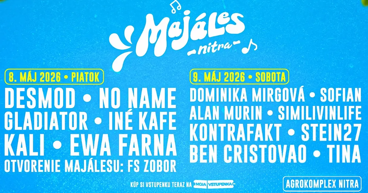 Majáles Nitra 2026: Veľký návrat festivalu prinesie Ewu Farnú či Bena Cristovaa